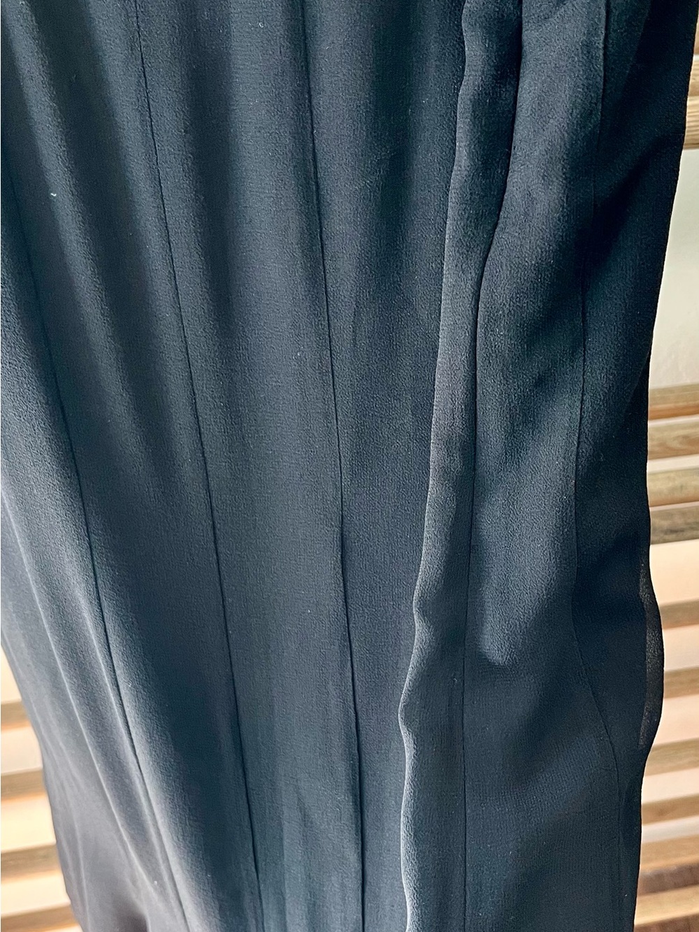 100% Silk Flirty Little Black Dress with Spaghetti Straps - Picture 9 of 10